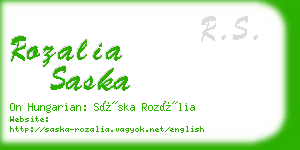 rozalia saska business card